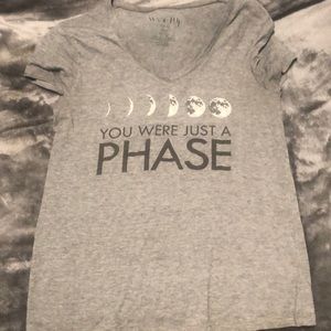 “You were just a phase” Moon print tee shirt